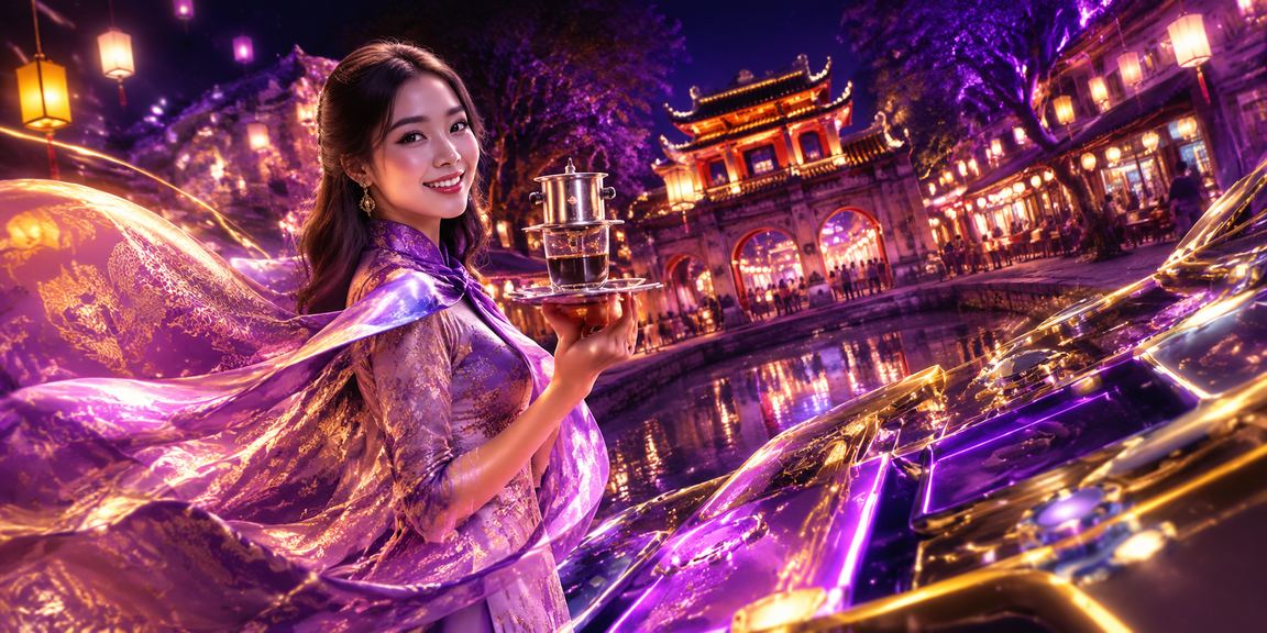 Anh cảnh giải trí casino ở Hà Nội với người mặc áo dài